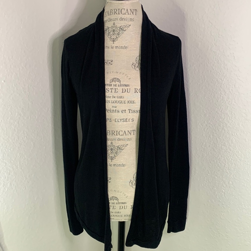 Silence & Noise Crochet Black Cardigan